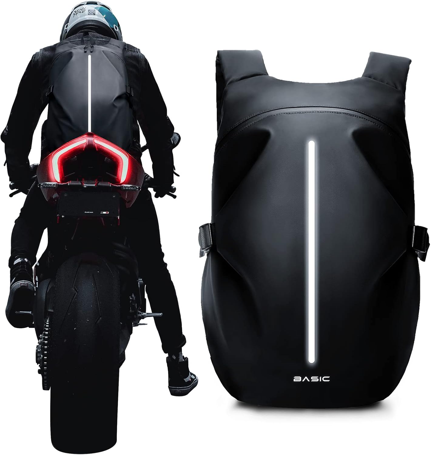 WEPLAN Motorcycle Backpack,Water Resistant Helmet Backpack for Men,Motorcycle Accessories,Travel Backpack