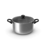 Silver Pot With Glass Cap (Kitchen Accessories) featuring Smart Efficiency Controls and Premium Finish Design